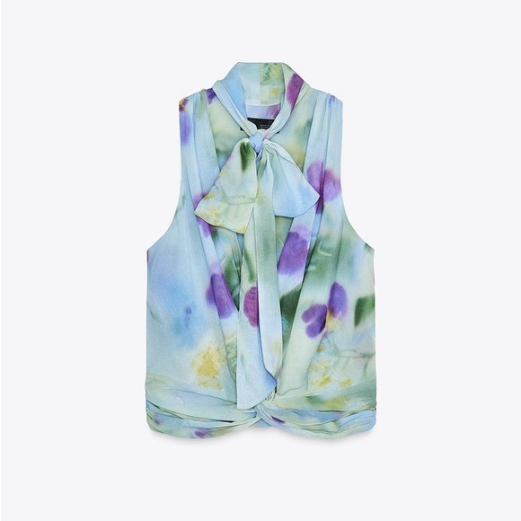 Zara Multicolor Tie-Dye Blouse - Picture 11 of 13